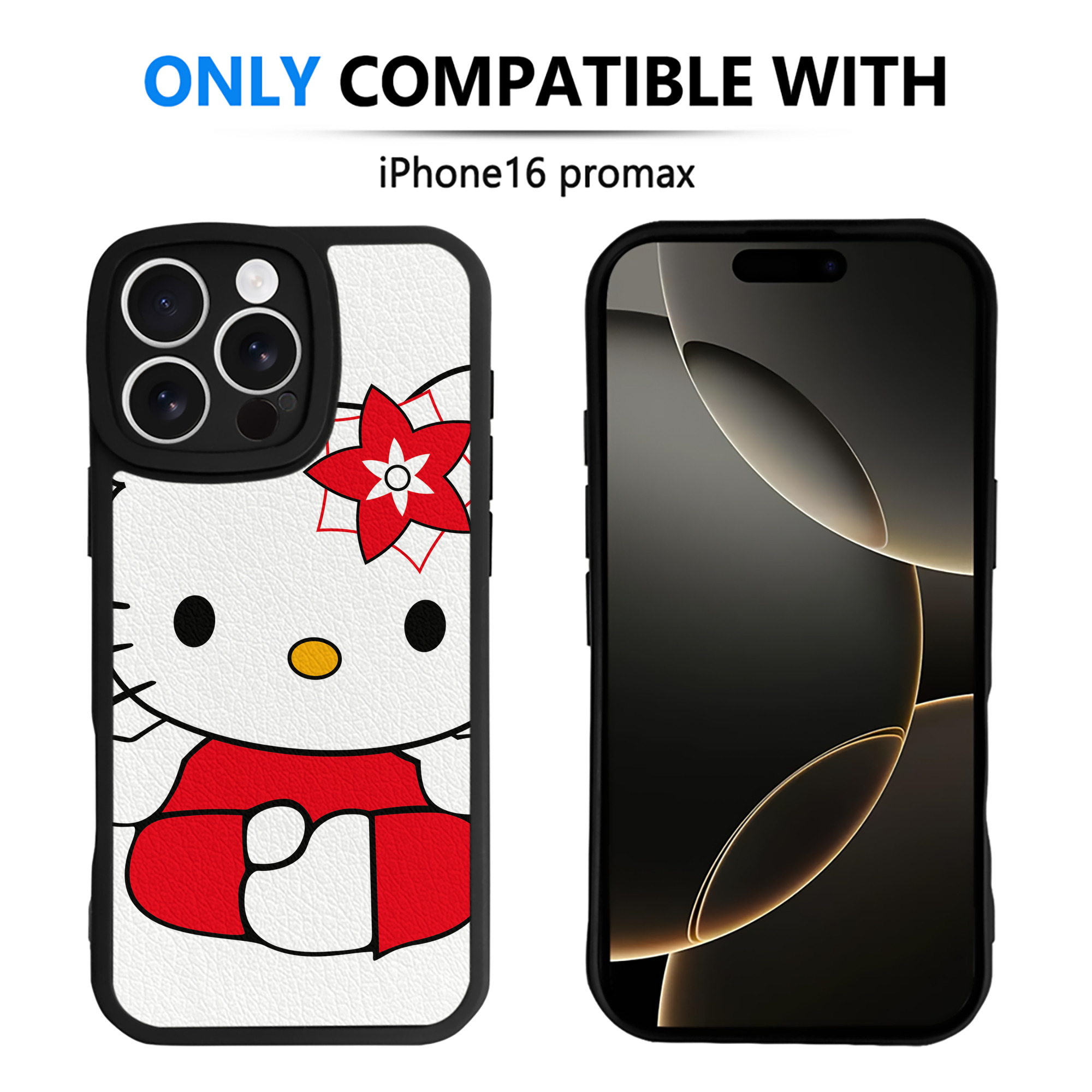 （画像用） Hello Kitty ハローキティ 【iPhone 16シリーズ対応】シリコンスマホケース（レザー調） 材質：シリコン